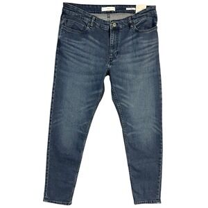 Mango Man Jeans Skinny Tapered Fit Dark Wash MNG Stretch Denim Size 36 TOM New